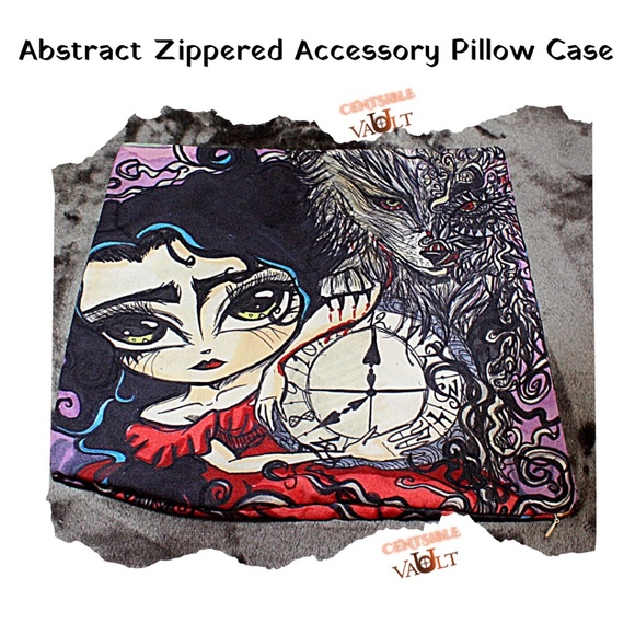 Other - Abstract Anime Accent Pillow Case. See pics for Measurements.